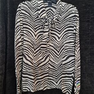 The Limited Monochrome Zebra Blouse